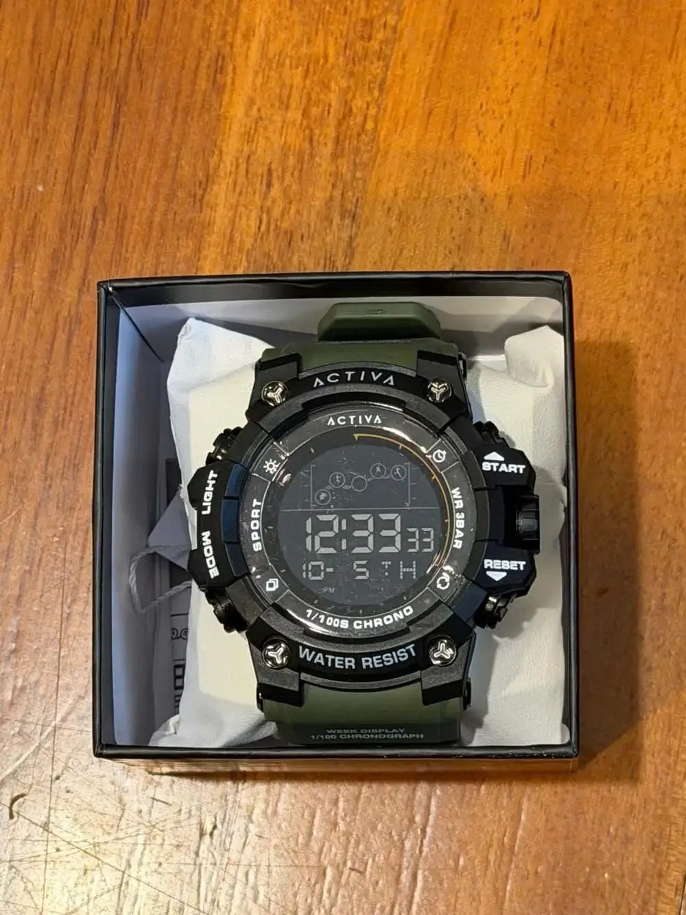 Activa Summit X Invicta Men's 50mm Digital Watch Green Silicone Band